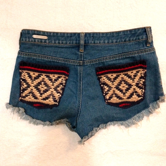 PS Erin Wasson sweater knit pockets jean  shorts - Picture 1 of 6